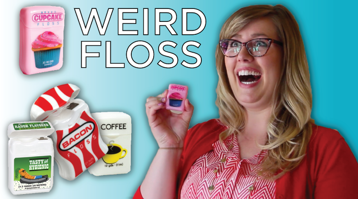 Food-flavored floss: Grin worthy or gag-worthy? Here's what our tastebuds had to say.