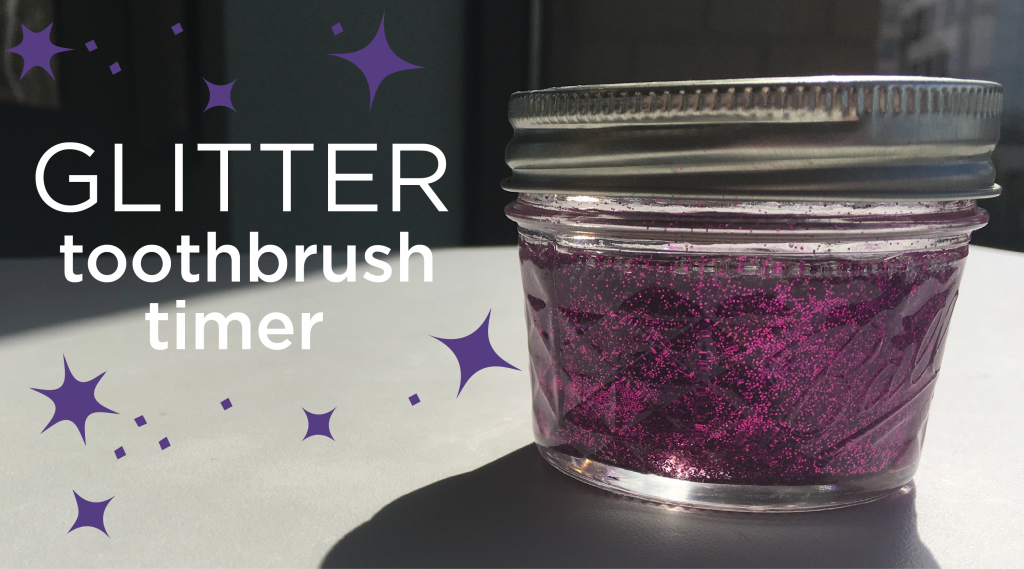 The 2 minute brushing countdown just got glitterier! Make your own toothbrush timer.