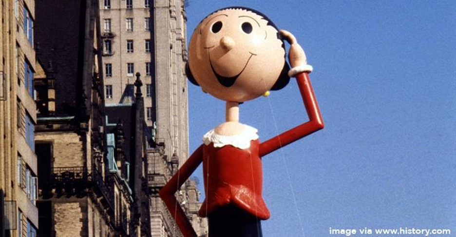 Popeye’s damsel-in-distress girlfriend Olive Oyl is one of 15 female Macy’s Thanksgiving Day parade balloons.