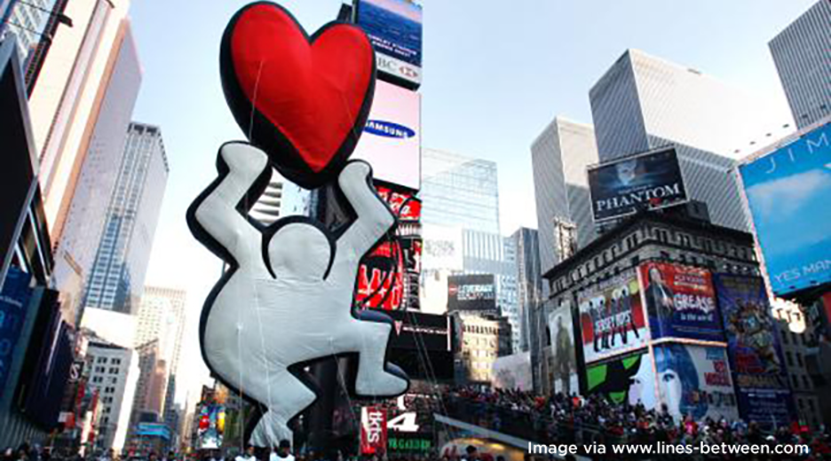 The late artist Keith Haring’s 1987 ink on paper drawing was transformed into a parade balloon in 2008.